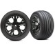 TRAXXAS - ALIAS FRONT TIRES W/ALL-STAR WHEELS (2) BLACK CHROME (STANDARD) 3771A