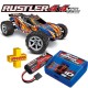 TRAXXAS - COMBO RUSTLER 4x4 ORANGE 1/10 VXL BRUSHLESS TSM - W BAT/CH COMBO-67076-4-ORNG