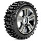 ROAPEX - BUGGY 1:8 TYRE RHYTHM ON BLACK CHROME WHEELS 17MM (2) R5002CB