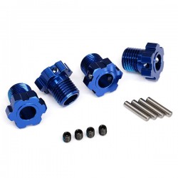 TRAXXAS - WHEEL HUBS SPLINED 17MM (BLUE-ANODIZED) (4) 8654