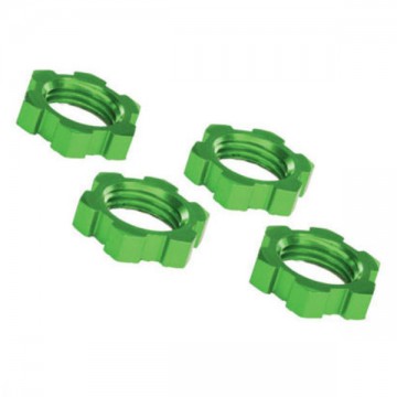 TRAXXAS - WHEEL NUTS SPLINED ALUMINUM 17MM (GREEN-ANODIZED) (4) 7758G