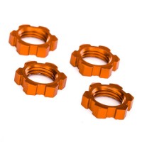 TRAXXAS - ECROUS DE ROUES ALU 17MM ANODISES ORANGE (4) 7758T