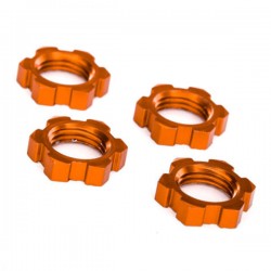 TRAXXAS - WHEEL NUTS SPLINED ALUMINUM 17MM (ORANGE-ANODIZED) (4) 7758T