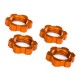 TRAXXAS - ECROUS DE ROUES ALU 17MM ANODISES ORANGE (4) 7758T