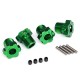 TRAXXAS - WHEEL HUBS SPLINED 17MM (GREEN-ANODIZED) (4) 8654G