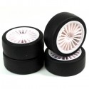 ABSIMA - WHEEL SET ON ROAD "20 SPOKE / PROFILE" WHITE 1:10 (4 PCS) 2510002