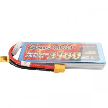 GENS ACE - BATTERIE LIPO 3S 11.1V-3300-30C (XT60) GE1-3300-3X