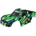 TRAXXAS - CARROSSERIE HOSS PEINTE ET DECOREE VERTE 9011G