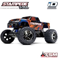 TRAXXAS - STAMPEDE 4x2 ORANGE 1/10 VXL BRUSHLESS TSM - SANS AQ/CH 36076-4-ORNG