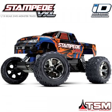 TRAXXAS - STAMPEDE 4x2 ORANGE 1/10 VXL BRUSHLESS TSM - SANS AQ/CH 36076-4-ORNG