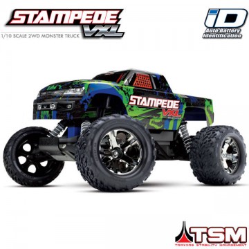 TRAXXAS - STAMPEDE 4x2 GREEN 1/10 VXL BRUSHLESS TSM - W/O AQ/CH 36076-4-GRN