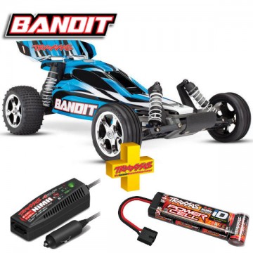 TRAXXAS - BANDIT - 4x2 - BLEU - 1/10 BRUSHED TQ 2.4GHZ - iD 24054-1-BLUEX