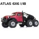 ROCHOBBY - 1/18 ATLAS 6X6 RTR SCALE CRAWLER ROC002RTR-RED