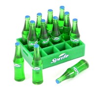 FASTRAX - SCALE SOFT DRINK CRATE W/BOTTLES LEMONADE GREEN FAST2352C