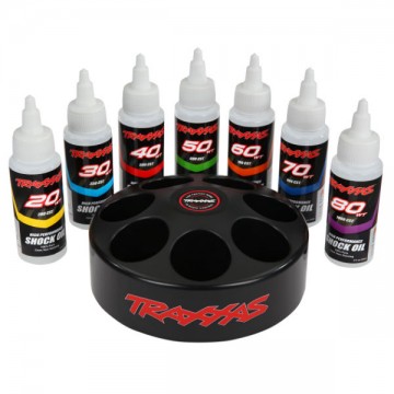 TRAXXAS - LOT HUILE SILICONE PREMIUM 20/30/40/50/60/70/80WT + CARROUSEL 5038X