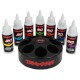 TRAXXAS - SHOCK OIL SET (INCLUDES 20,30,40,50,60,70, & 80 WT PREMIUM SHOCK OILS WITH SPINNING CAROUSEL RACK) 5038X