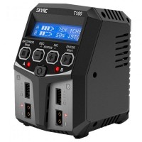 SKYRC - CHARGEUR DUO T100 AC (LIPO 2-4S UP TO 5A - 2X50W) SK-100162