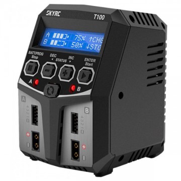 SKYRC - T100 DUO AC CHARGER (LIPO 2-4S UP TO 5A - 2X50W) SK-100162