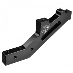 TEAM CORALLY - CHASSIS BRACE V2 FRONT SWISS MADE 7075 T6 HARD ANODISED - BLACK - FITS ALL TC 1/8 CARS - 1PC C-00180-387-2