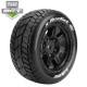 LOUISE RC - MFT X-ROCKET X-MAXX SERIE TIRE SET MOUNTED SPORT BLACK WHEEL L-T3295B