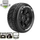 LOUISE RC - MFT X-ROCKET X-MAXX SERIE TIRE SET MOUNTED SPORT BLACK WHEEL L-T3295B