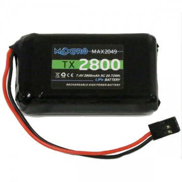 MAXPRO - BATTERIE LIPO TX 7.4V 2800MAH RADIO FUTABA 100031MAX2049