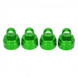 TRAXXAS - BOUCHONS D’AMORTISSEURS ALU ANODISE VERT (4) 3767G