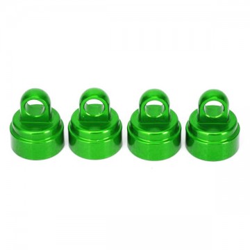 TRAXXAS - BOUCHONS D’AMORTISSEURS ALU ANODISE VERT (4) 3767G