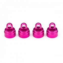 TRAXXAS - SHOCK CAPS ALUMINUM PINK-ANODIZED (4) (FITS ALL ULTRA SHOCKS) 3767P