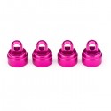 TRAXXAS - BOUCHONS D’AMORTISSEURS ALU ANODISE ROSE (4) 3767P