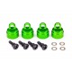 BOUCHONS D’AMORTISSEURS ALU ANODISE VERT (4)