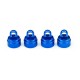 TRAXXAS - BOUCHONS D’AMORTISSEURS ALU ANODISE BLEU (4) 3767A