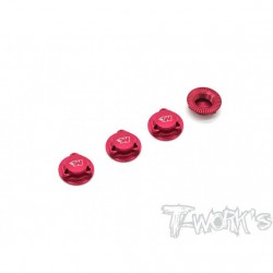 T-Work's Ecrous de Roues Borgnes ø17mm (x4) rouge TO-306R