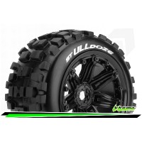 Louise RC - ST-ULLDOZE - 1-8 Stadium Truck Tire Set - Monter - Sport - Jantes type Bead 3.8 Noir