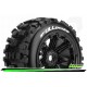 Louise RC - ST-ULLDOZE - 1-8 Stadium Truck Tire Set - Monter - Sport - Jantes type Bead 3.8 Noir