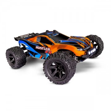 TRAXXAS RUSTLER 4X4 BRUSHED STADIUM TRUCK + LED AVEC ACCUS / CHARGEUR