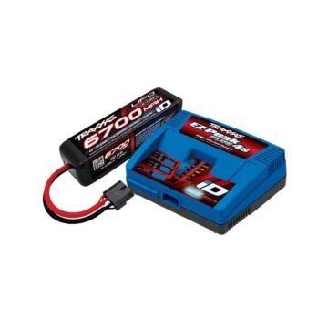 TRAXXAS PACK CHARGEUR 2981G + 1 x LIPO 4S 6700MAH 2890X PRISE TRAXXAS