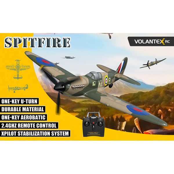 VOLANTEX SPITFIRE 4CH 400MM BRUSHED w/GYRO EPP RTF - PCMshop