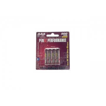 Pink Performance Batteries R3-AAA Ni-Mh 800Mah (4) UHO