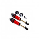 AMORTISSEURS XX LONG GTR ALU ANODISES ROUGES SANS RESSORTS (X2)