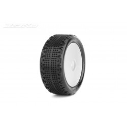 Pneus Jetko Buggy 1:10 Challenger AV 4WD EOS FFVRC Jaune sur jante(2)