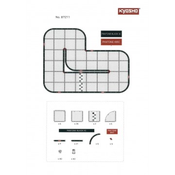 Kyosho Mini-Z Carpet Track 50 Basic Set (40pcs - 50x50)