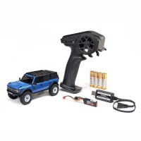 Axial 1/30 SCX30 Ford Bronco 4X4 RTR Brushed Rock Crawler (Battery & Charger Included), Bleu