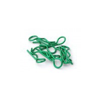 HOBBYTECH CLIPS DE CARROSSERIE 1/10 (10PCS) VERTS METALISES 