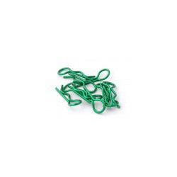 HOBBYTECH CLIPS DE CARROSSERIE 1/10 (10PCS) VERTS METALISES 