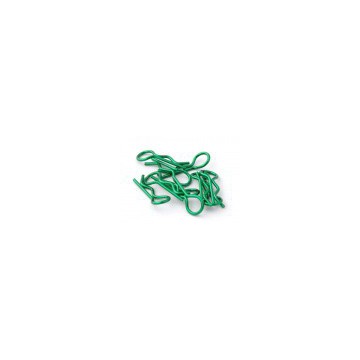 HOBBYTECH CLIPS DE CARROSSERIE 1/10 (10PCS) VERTS METALISES 