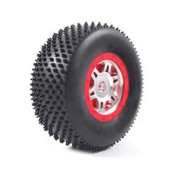 Fastrax short course pneus (2) montés collés Bullseye pour Slash arr & 4X4 av/arr ref FAST0051